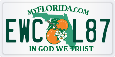 FL license plate EWCL87