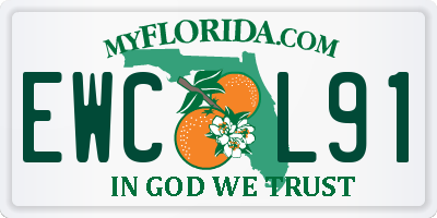 FL license plate EWCL91