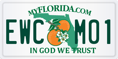 FL license plate EWCM01