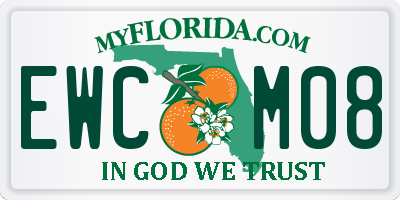 FL license plate EWCM08
