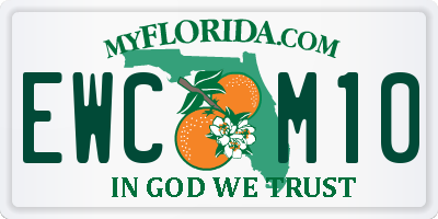 FL license plate EWCM10