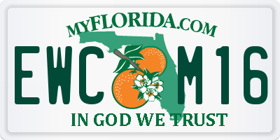 FL license plate EWCM16