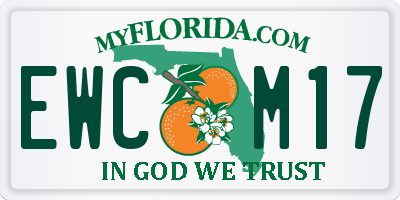 FL license plate EWCM17