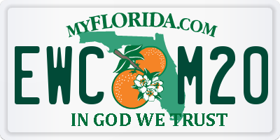 FL license plate EWCM20