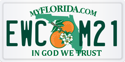 FL license plate EWCM21