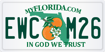 FL license plate EWCM26
