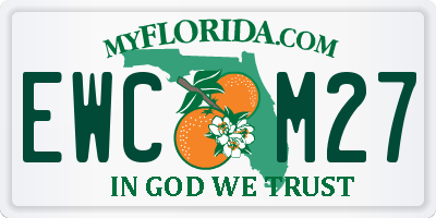 FL license plate EWCM27