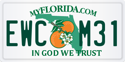 FL license plate EWCM31
