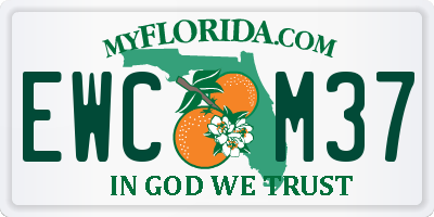 FL license plate EWCM37