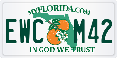FL license plate EWCM42