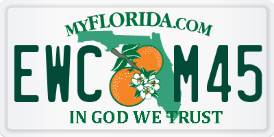 FL license plate EWCM45