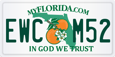 FL license plate EWCM52