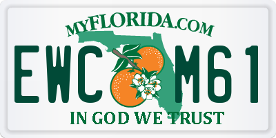 FL license plate EWCM61