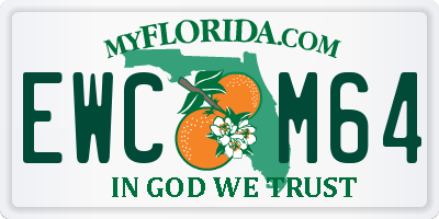 FL license plate EWCM64