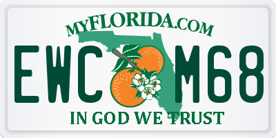 FL license plate EWCM68
