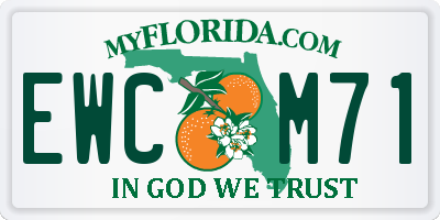 FL license plate EWCM71