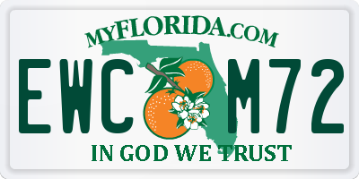 FL license plate EWCM72