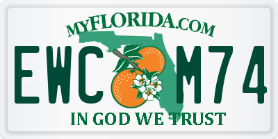 FL license plate EWCM74