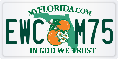 FL license plate EWCM75