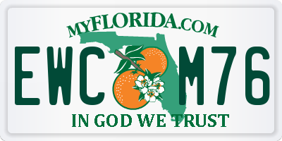 FL license plate EWCM76