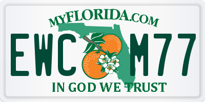 FL license plate EWCM77
