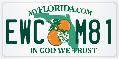FL license plate EWCM81