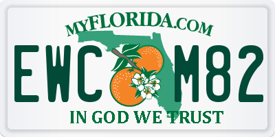 FL license plate EWCM82