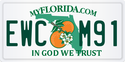 FL license plate EWCM91