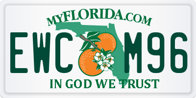 FL license plate EWCM96