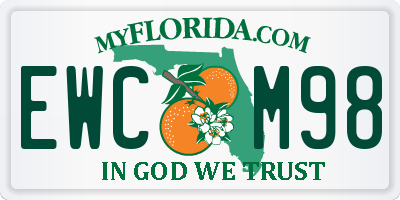 FL license plate EWCM98