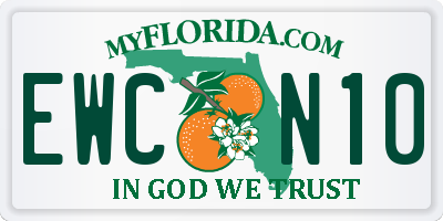 FL license plate EWCN10
