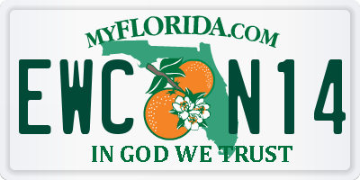 FL license plate EWCN14