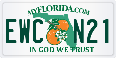 FL license plate EWCN21