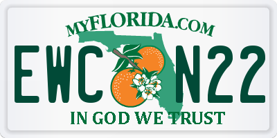 FL license plate EWCN22