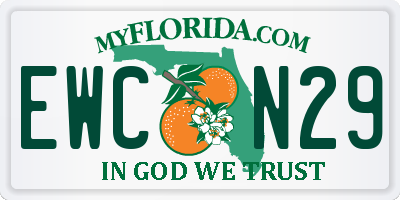 FL license plate EWCN29