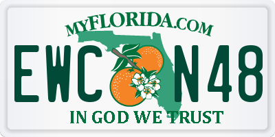 FL license plate EWCN48