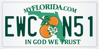 FL license plate EWCN51