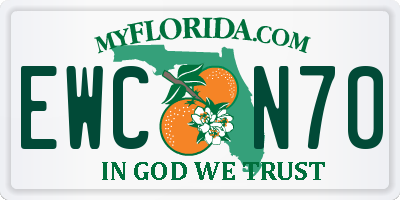 FL license plate EWCN70
