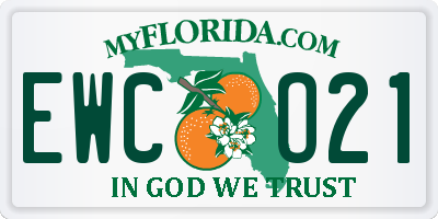 FL license plate EWCO21