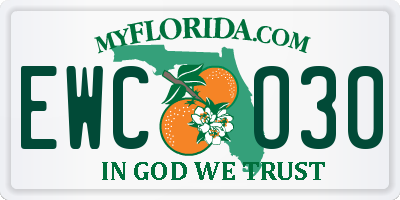 FL license plate EWCO30