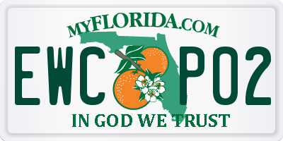 FL license plate EWCP02