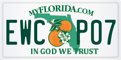 FL license plate EWCP07