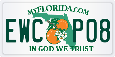 FL license plate EWCP08