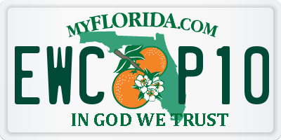 FL license plate EWCP10