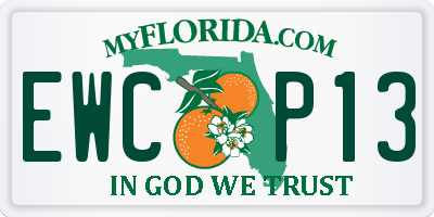 FL license plate EWCP13