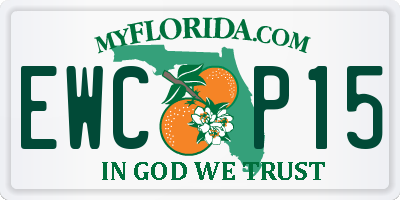 FL license plate EWCP15