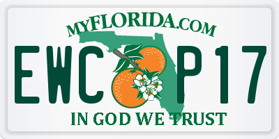 FL license plate EWCP17