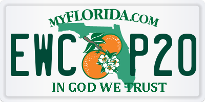 FL license plate EWCP20