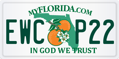 FL license plate EWCP22