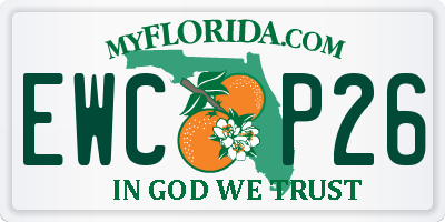 FL license plate EWCP26